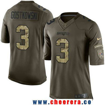 Stephen Gostkowski New England Patriots green Salute To Service jersey