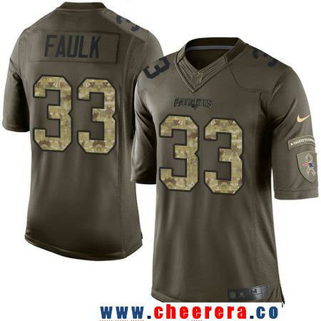 Kevin Faulk New England Patriots green Salute To Service jersey