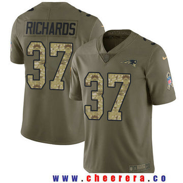 Jordan Richards New England Patriots olive Salute To Service jersey