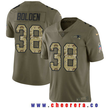 Brandon Bolden New England Patriots olive Salute To Service jersey