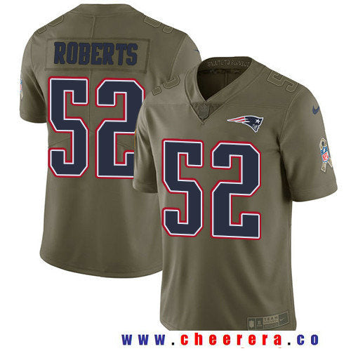 Elandon Roberts New England Patriots olive Salute To Service jersey