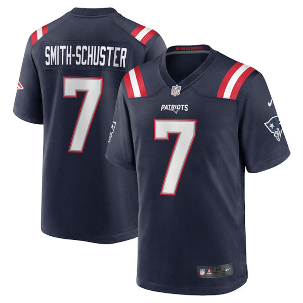 JuJu Smith-Schuster New England Patriots navy Game jersey
