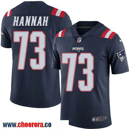 John Hannah New England Patriots navy Color Rush jersey
