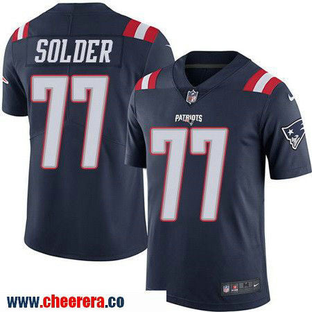Nate Solder New England Patriots navy Color Rush jersey