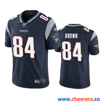 Antonio Brown New England Patriots navy Vapor jersey