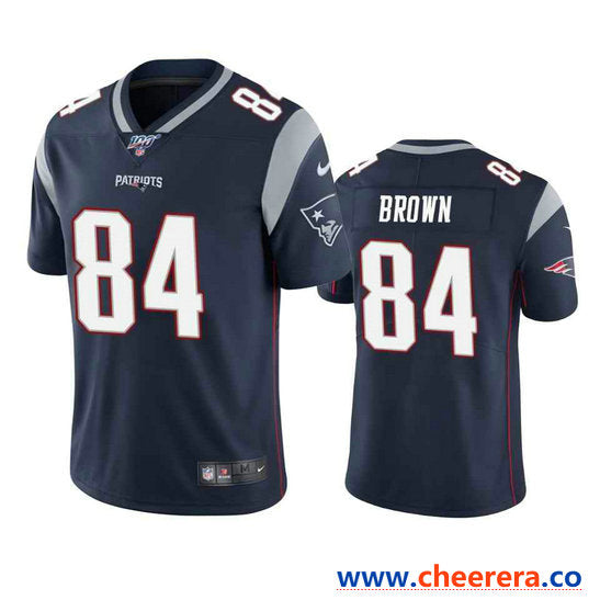 Antonio Brown New England Patriots navy Vapor jersey