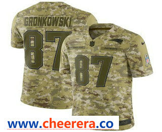 Rob Gronkowski New England Patriots camo Salute To Service jersey