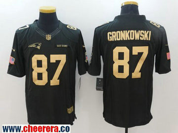 Rob Gronkowski New England Patriots anthracite Salute To Service jersey