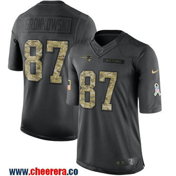 Rob Gronkowski New England Patriots black Salute To Service jersey