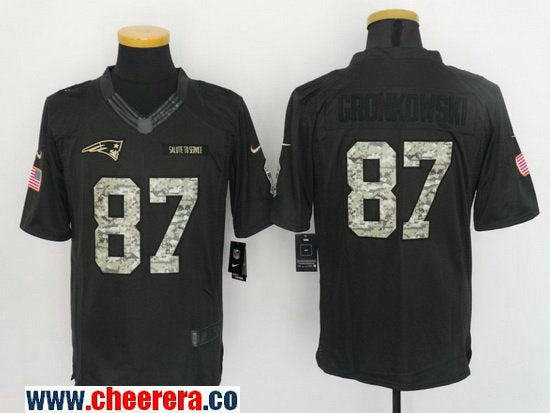 Rob Gronkowski New England Patriots black Salute To Service jersey