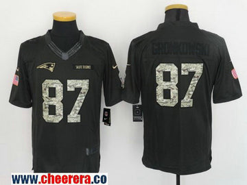 Rob Gronkowski New England Patriots black Salute To Service jersey