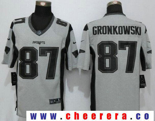 Rob Gronkowski New England Patriots gray Limited jersey