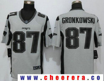 Rob Gronkowski New England Patriots gray Limited jersey