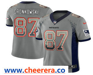 Rob Gronkowski New England Patriots grey Color Rush jersey