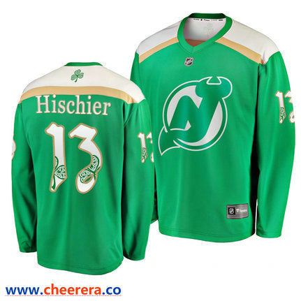New Nico Hischier New Jersey Devils green jersey