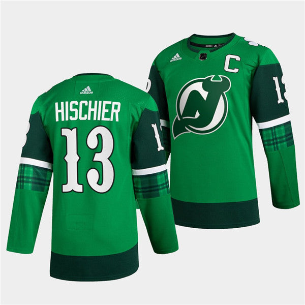 New Nico Hischier New Jersey Devils green jersey