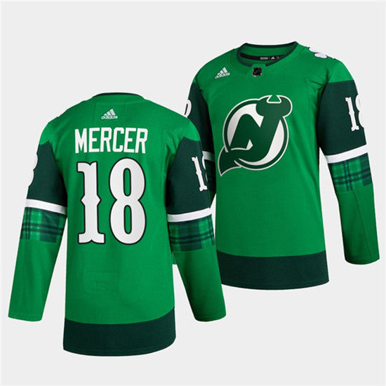New Dawson Mercer New Jersey Devils green jersey