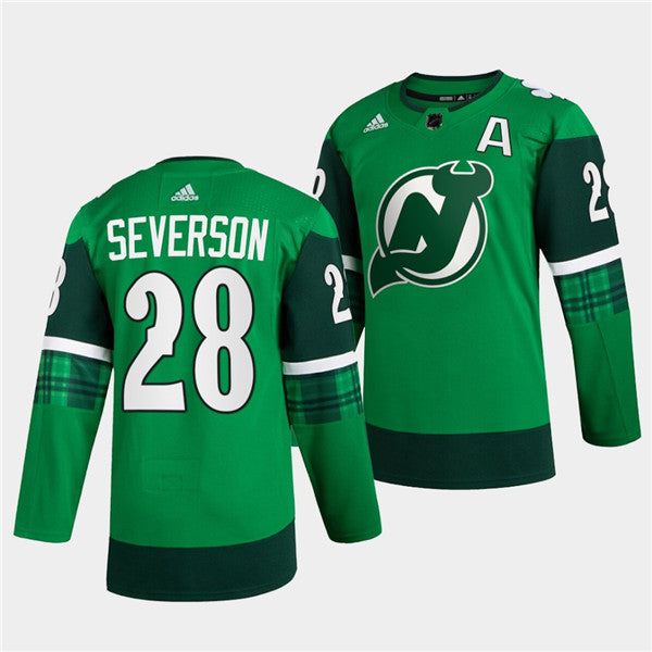 New Damon Severson New Jersey Devils green jersey