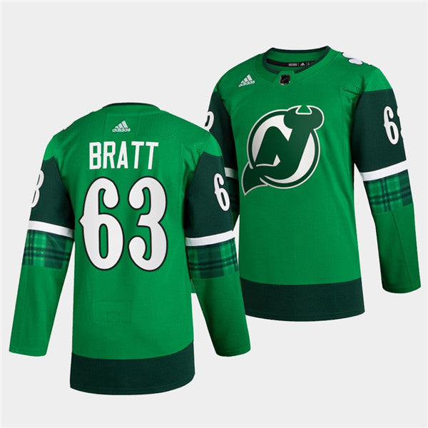 New Jesper Bratt New Jersey Devils green jersey