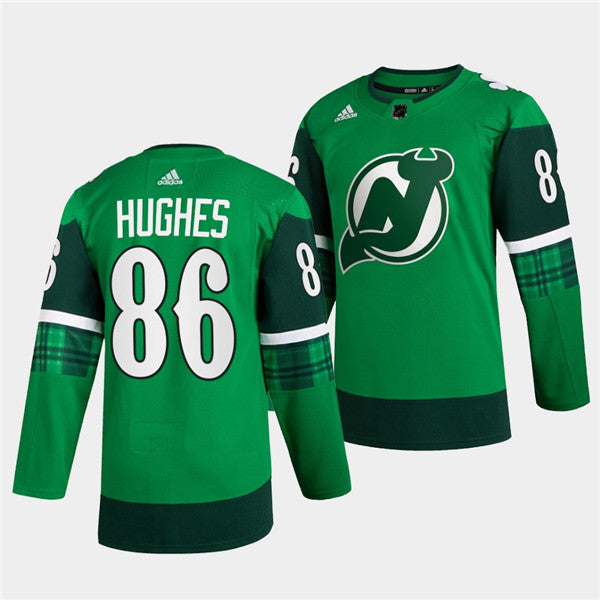 New Jack Hughes New Jersey Devils green jersey