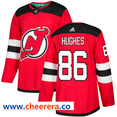 New Jack Hughes New Jersey Devils red Home jersey