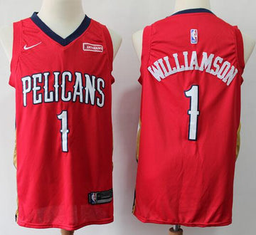 Zion Williamson New Orleans Pelicans red jersey