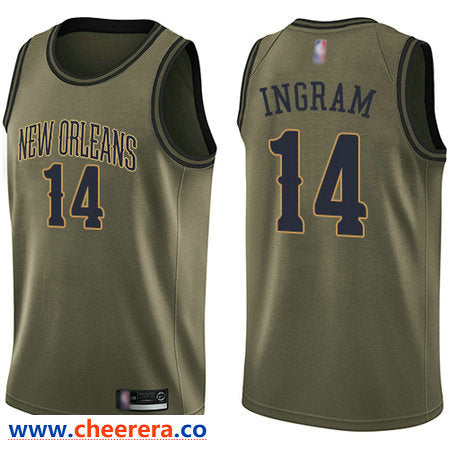 Brandon Ingram New Orleans Pelicans green Salute To Service jersey
