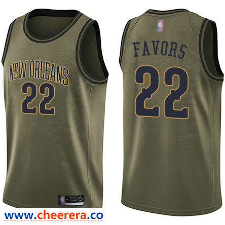Derrick Favors New Orleans Pelicans green Salute To Service jersey