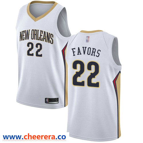 Derrick Favors New Orleans Pelicans white jersey
