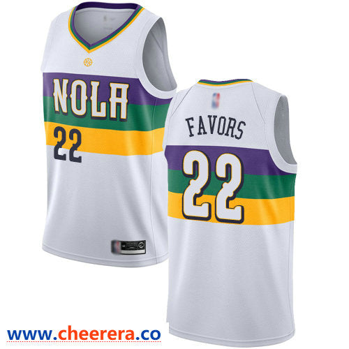 Derrick Favors New Orleans Pelicans white jersey
