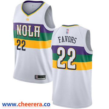 Derrick Favors New Orleans Pelicans white jersey