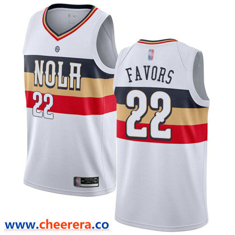 Derrick Favors New Orleans Pelicans white jersey