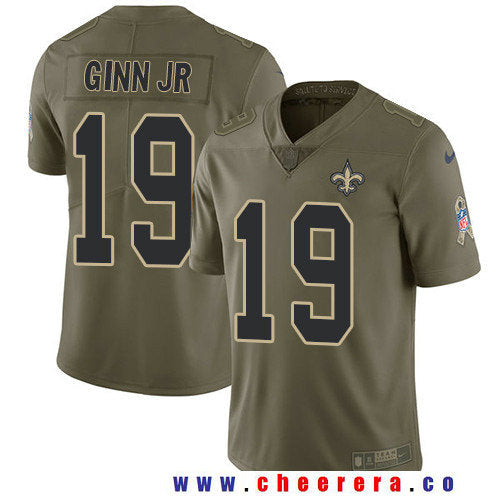 Ted Ginn Jr New Orleans Saints olive Salute To Service jersey