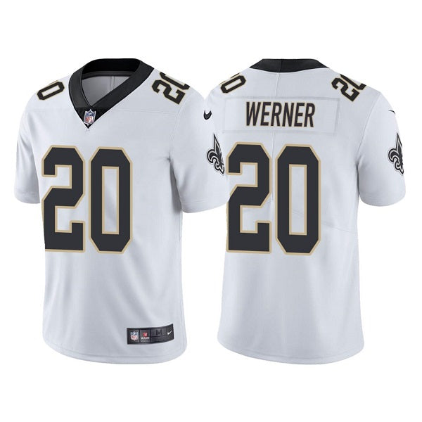 Pete Werner New Orleans Saints white Vapor jersey