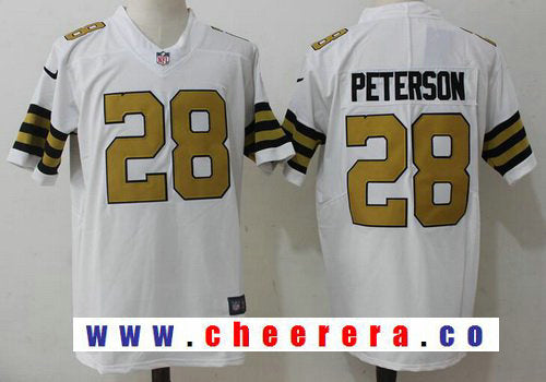 Adrian Peterson New Orleans Saints white Color Rush jersey