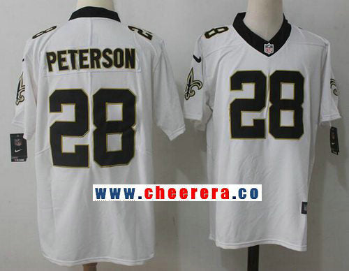 Adrian Peterson New Orleans Saints white Vapor jersey