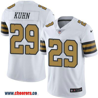 John Kuhn New Orleans Saints white Color Rush jersey