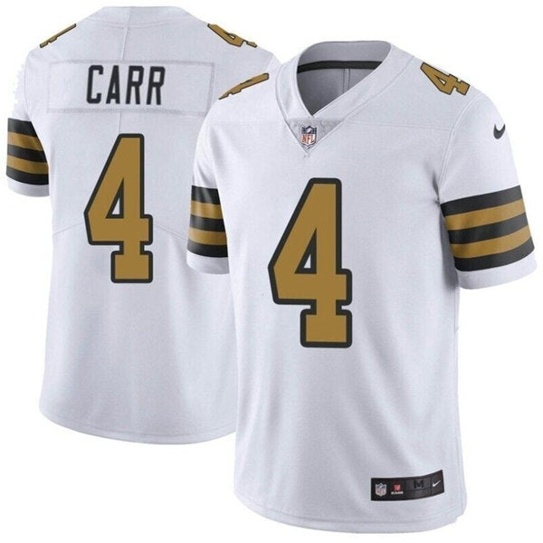 Derek Carr New Orleans Saints white Color Rush jersey