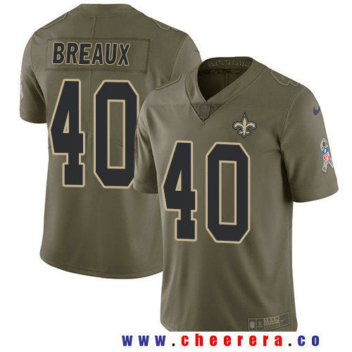 Delvin Breaux New Orleans Saints olive Salute To Service jersey