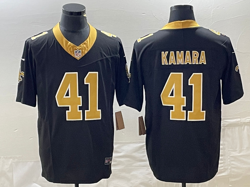 Alvin Kamara New Orleans Saints black Vapor jersey