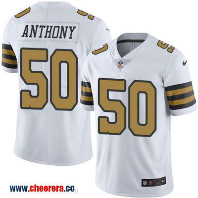 Stephone Anthony New Orleans Saints white Color Rush jersey