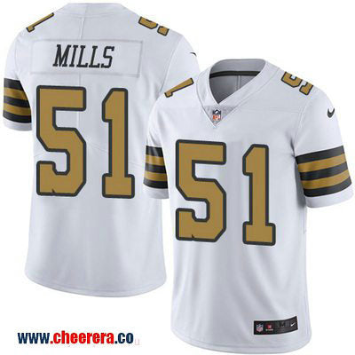 Sam Mills New Orleans Saints white Color Rush jersey