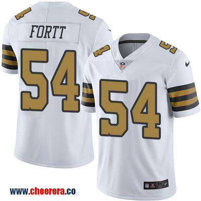 Khairi Fortt New Orleans Saints white Color Rush jersey