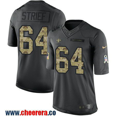 Zach Strief New Orleans Saints black Salute To Service jersey