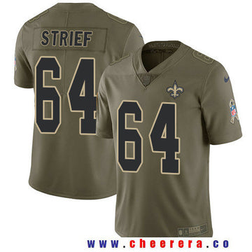 Zach Strief New Orleans Saints olive Salute To Service jersey