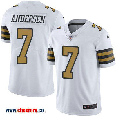 Morten Andersen New Orleans Saints white Color Rush jersey