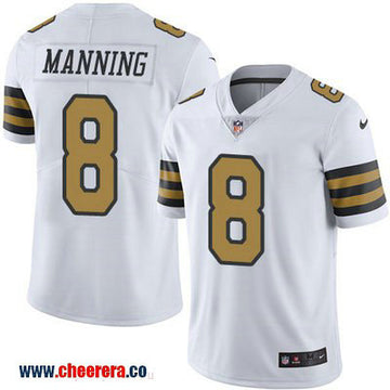 Archie Manning New Orleans Saints white Color Rush jersey