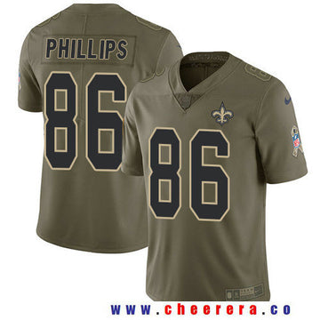 John Phillips New Orleans Saints olive Salute To Service jersey