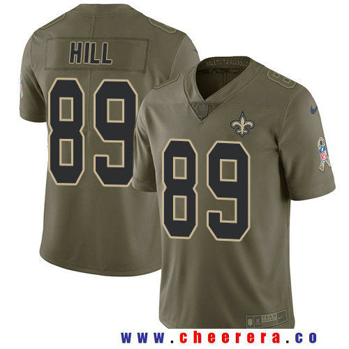 Josh Hill New Orleans Saints olive Salute To Service jersey