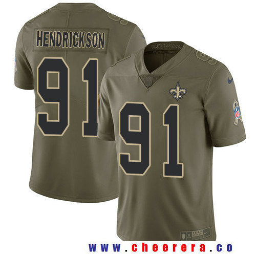 Trey Hendrickson New Orleans Saints olive Salute To Service jersey
